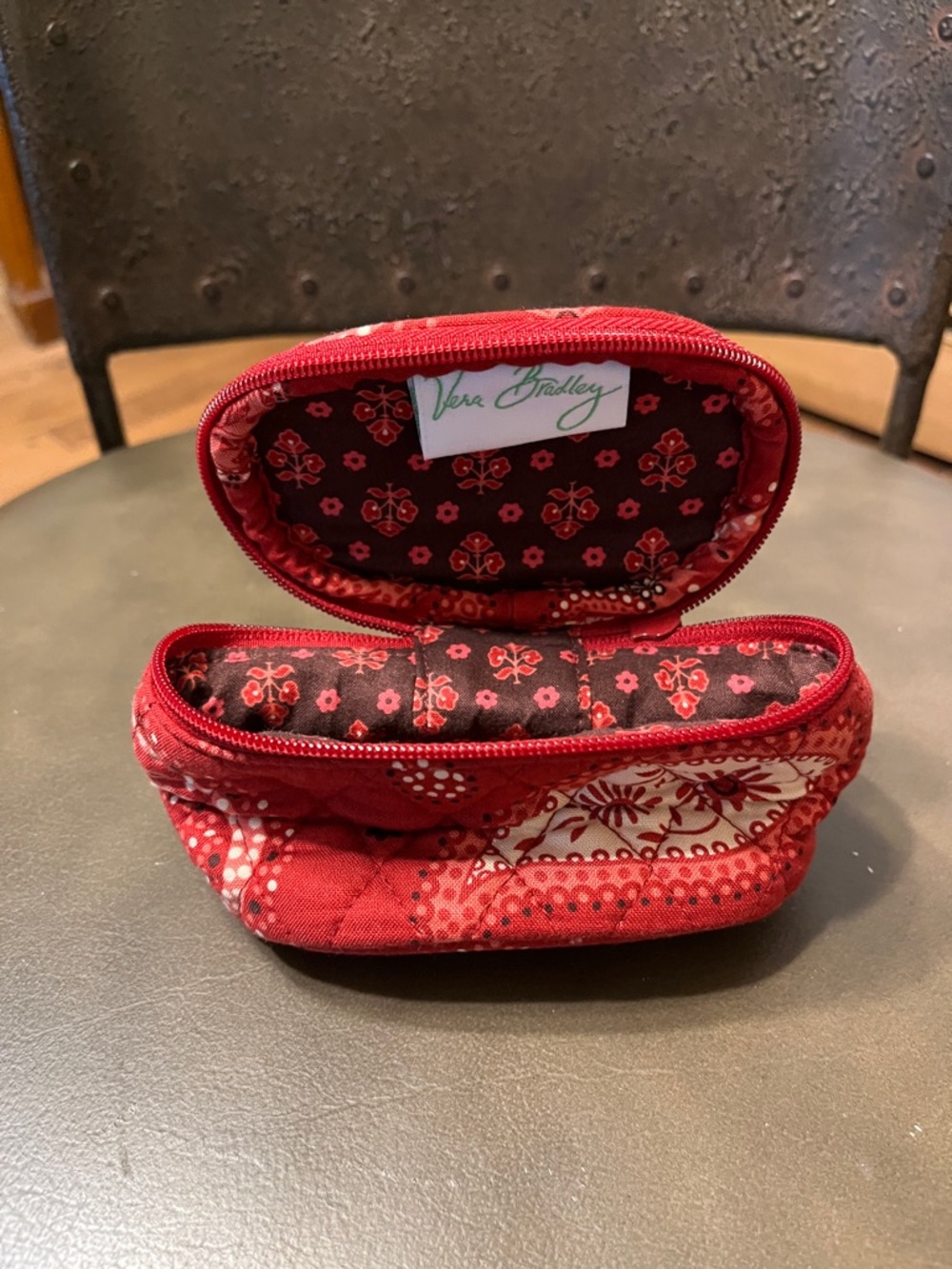 Vera Bradley Red Quilted Patchwork Case